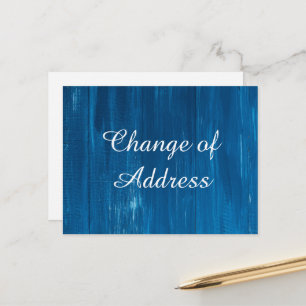 Wooden stylish Change of address Announcement Postcard