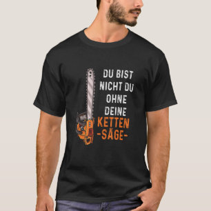 Wooden T-Shirt Men's Forest Worker Chainsaw Woodwo