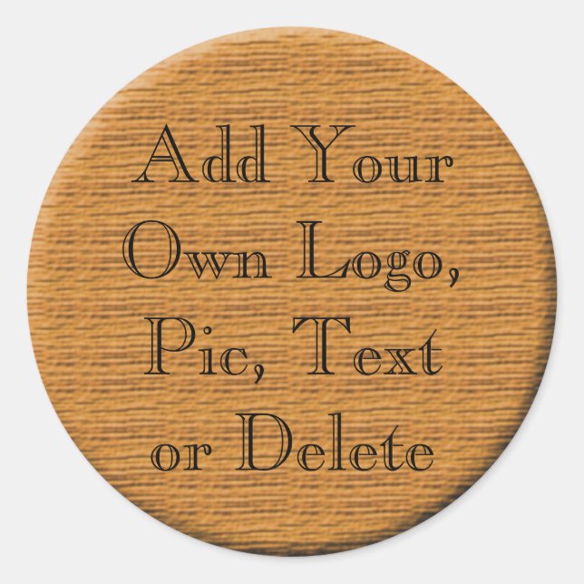 Wooden Template Round Stickers (Front)