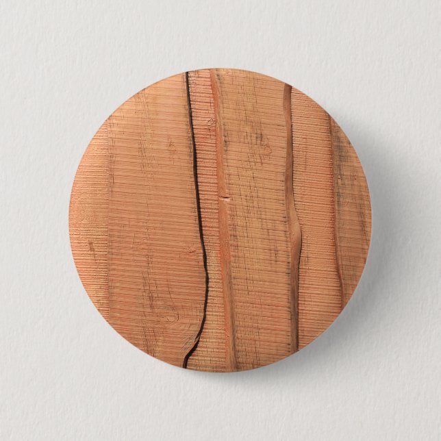 Wooden texture 6 cm round badge (Front)