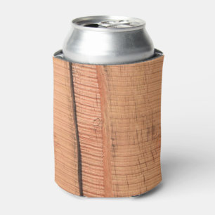 Wooden texture can cooler