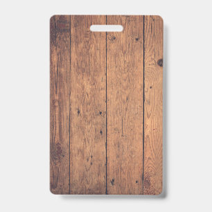 Wooden texture ID badge