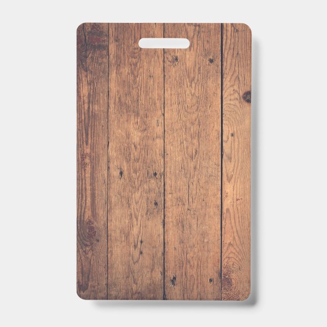 Wooden texture ID badge (Front)
