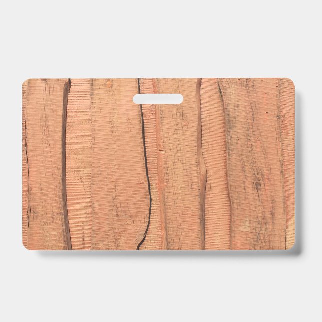 Wooden texture ID badge (Front)