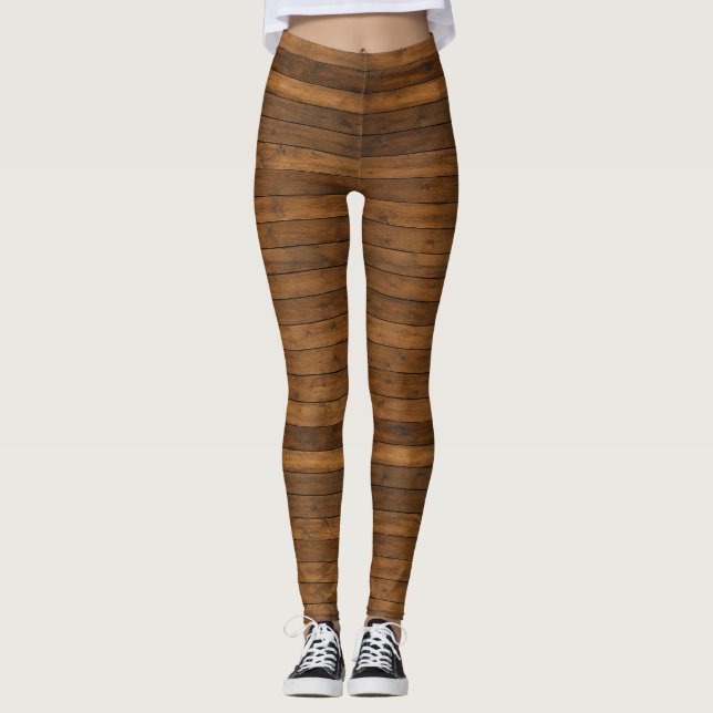 Wooden Texture Leggings (Front)