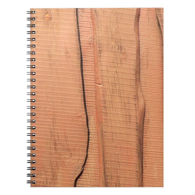 Wooden texture spiral notebook (Front)