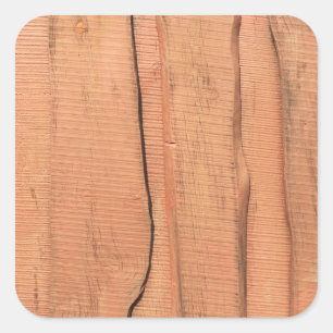 Wooden texture square sticker