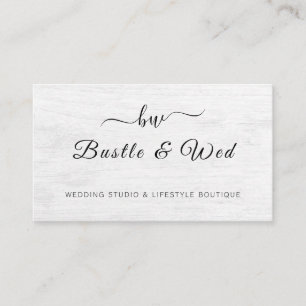 Wooden texture WEDDING STUDIO & LIFESTYLE BOUTIQUE Business Card