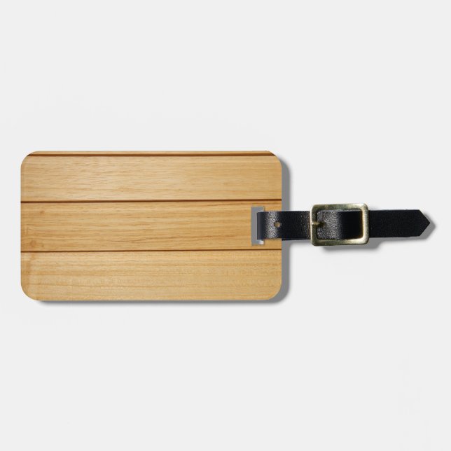 Wooden Tiles Luggage Tag (Front Horizontal)