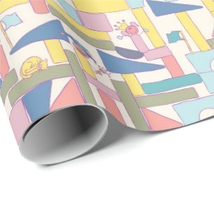 Wooden Toy Building Block Wrapping Paper