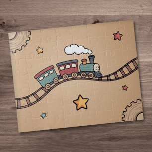 Wooden Train Jigsaw Puzzle