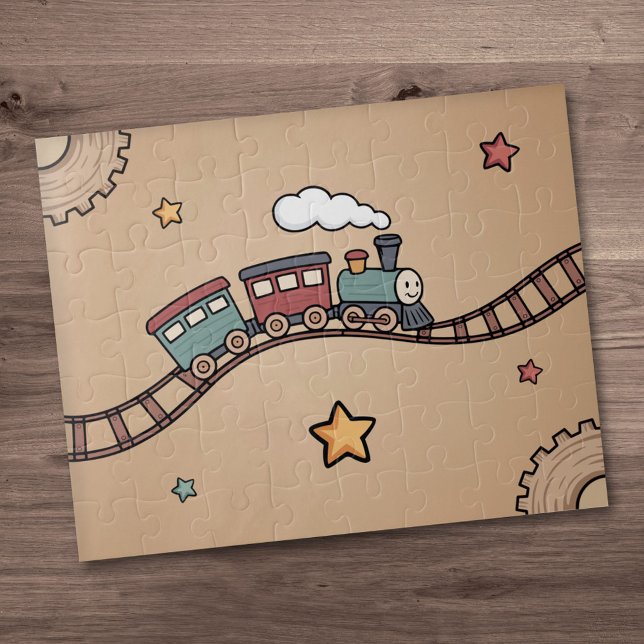 Wooden Train Jigsaw Puzzle (Wooden Train Puzzle)