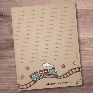 Wooden Train Notepad