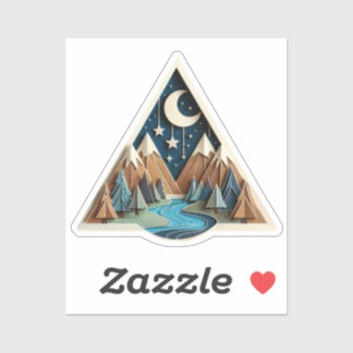 Wooden Triangle Night Landscape