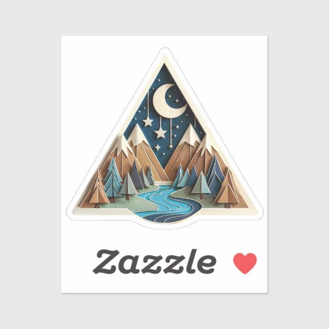 Wooden Triangle Night Landscape (Sheet)