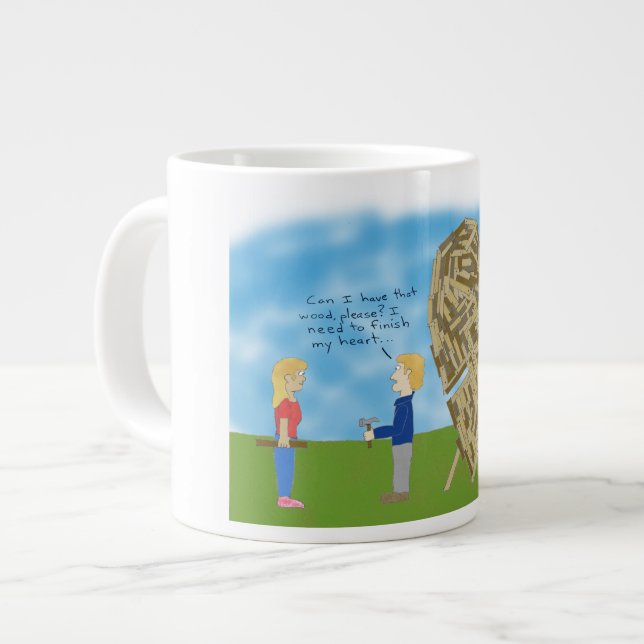 Wooden Valentine Mug (Front Left)
