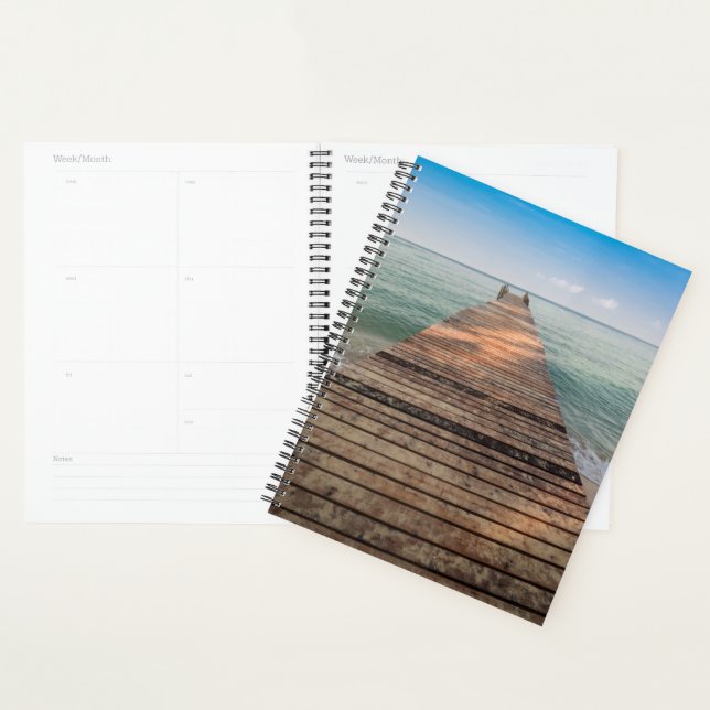 Wooden Walk Path and Sea in Summer Planner (Display)