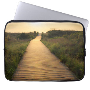 Wooden Walkway to Beach Laptop Sleeve