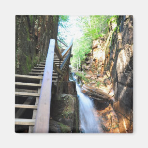 Wooden Walkway Waterfall Flume Gorge NH Magnet
