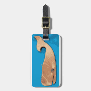 wooden whale tag