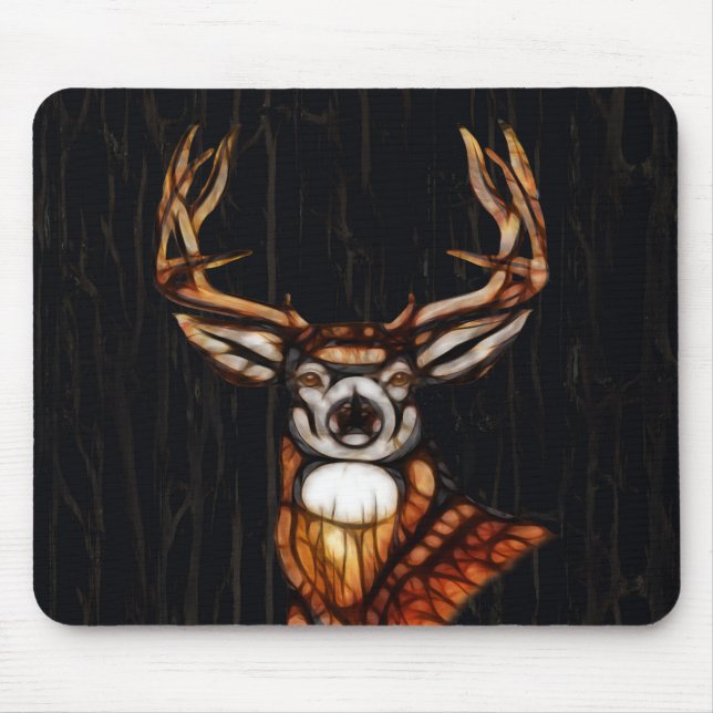 Wooden Wood Deer Rustic Country Personalised Mouse Pad (Front)