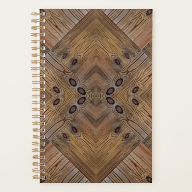Wooden wood texture natural background brown tree planner (Front)