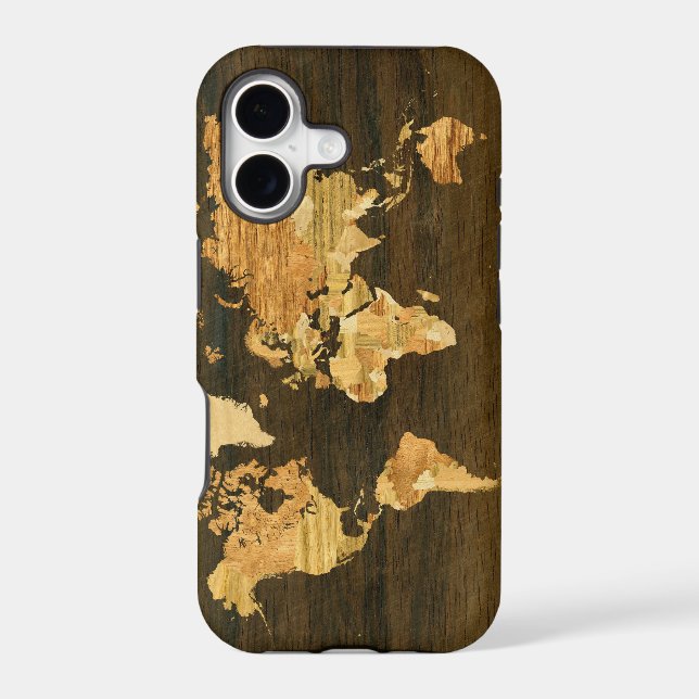 Wooden World Map (Back)
