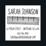 Wooden Yardstick Measuring Stick School Teacher Rubber Stamp<br><div class="desc">Simply personalise with your name and address information! Rubber stamp features an original marker illustration of a wooden ruler.

This design is also available on other products. Don't see what you're looking for? Need help with customisation? Contact Rebecca to have something designed just for you.</div>