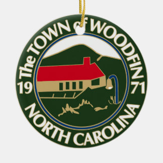 Woodfin Town Seal Ceramic Tree Decoration