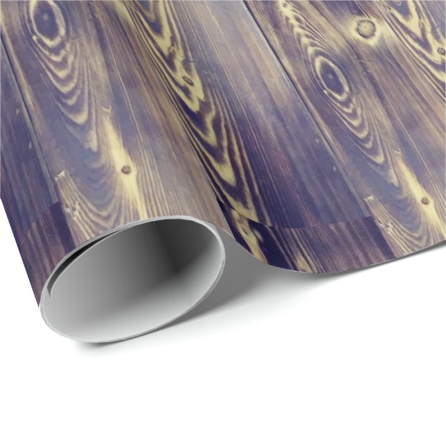 Woodgrain Art Wrapping Paper (Roll Corner)