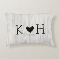 Woodgrain Couple's Initials Personalised Wedding