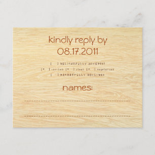 Woodgrain Response Card