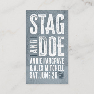 Woodgrain Stag and Doe Ticket