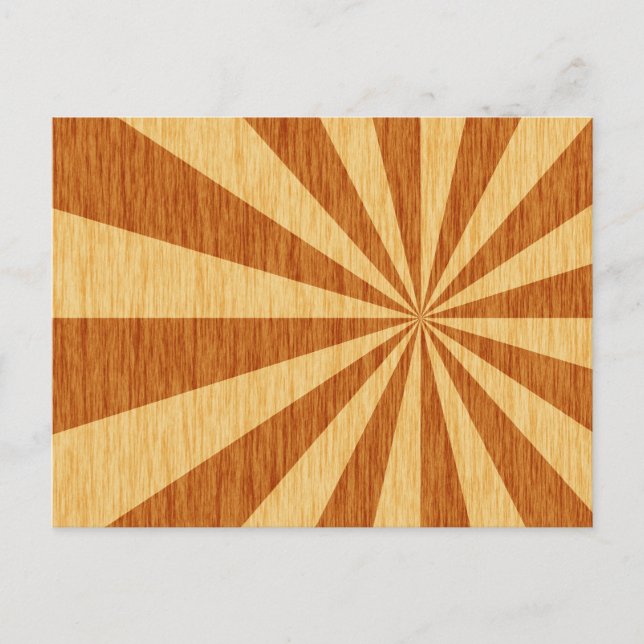 woodgrain starburst pattern postcard (Front)