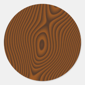 Woodgrain Textured Classic Round Sticker
