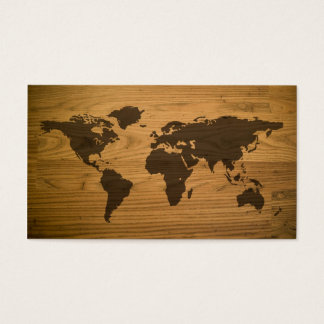 Woodgrain Textured World Map