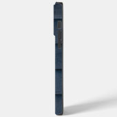 Woodgrain Wood Black Dark Blue Planks Custom Name Case-Mate iPhone Case (Back / Left)