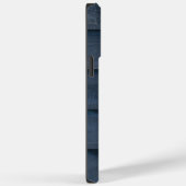 Woodgrain Wood Black Dark Blue Planks Custom Name Case-Mate iPhone Case (Back / Right)