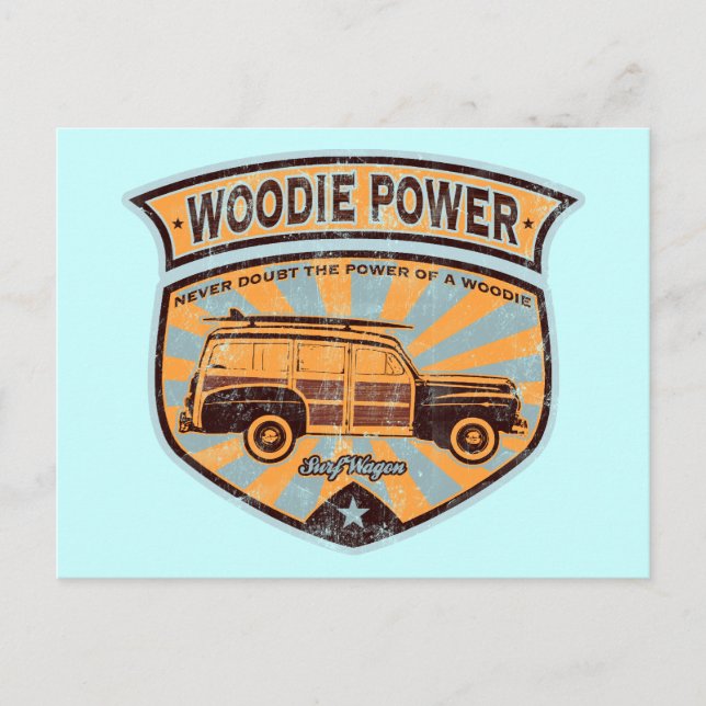 Woodie Wagon Postcard (Front)