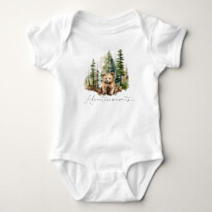 Woodland adventure awaits baby shower gift  bodysuit