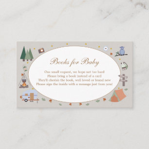 Woodland Adventure Awaits Camping Baby Shower Enclosure Card