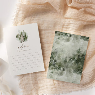 Woodland Adventure Gender Neutral Baby Shower Advice Card