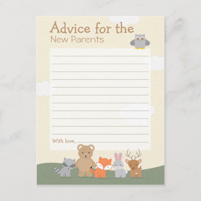 Woodland "Advice" Advice Card (Front)