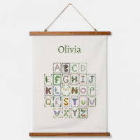 Woodland Alphabet Botanical Flowers ABC Decor Kids