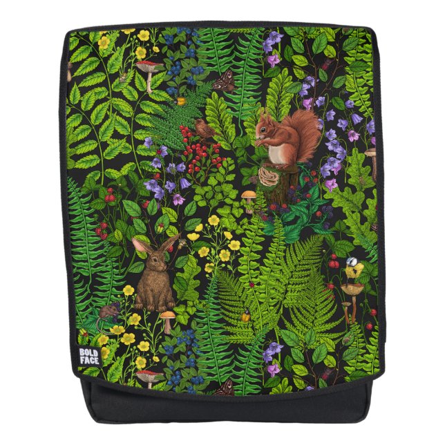 Woodland amimals and plants backpack (Front)