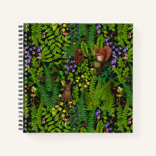 Woodland amimals and plants notebook