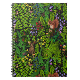 Woodland amimals and plants notebook