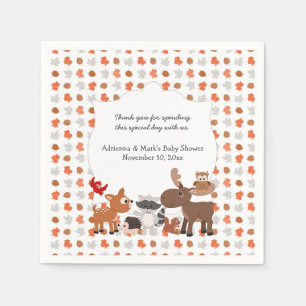 Woodland Animal Baby Shower / Birthday Party Napkin
