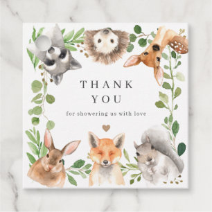 Woodland Animal Baby Shower Favor Tags   Gift Tags