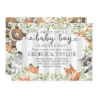 Woodland Animal Baby Shower Invitation Invite